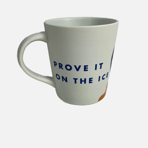 Indigo Mug Coffee Tea Hockey Ceramic Prove it on the Ice Inspiration Face Off - Picture 3 of 10